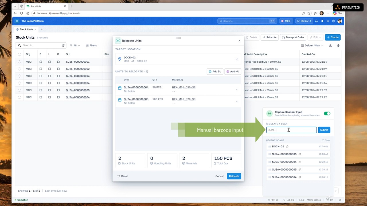 TLP Barcode Integration on Desktop
