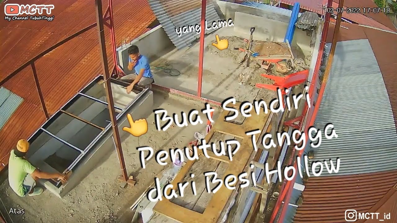 Buat Sendiri Penutup Tangga Lantai Atas Pakai Besi Hollow Sisa