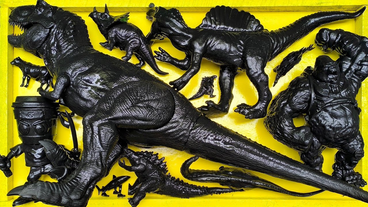 Dinosaurus Jurassic World Dominion: T-rex, Brachiosaurus, Catnap, King Kong, Godzilla, Skibidi