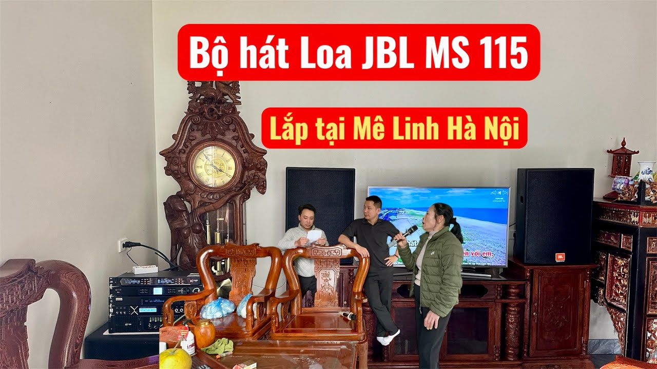 Lắp cho Em Trường ở Mê Linh Hà Nội Bộ hát. Loa JBL MS 115. Súp JBL SR 4718X. Đt 0936.583.140