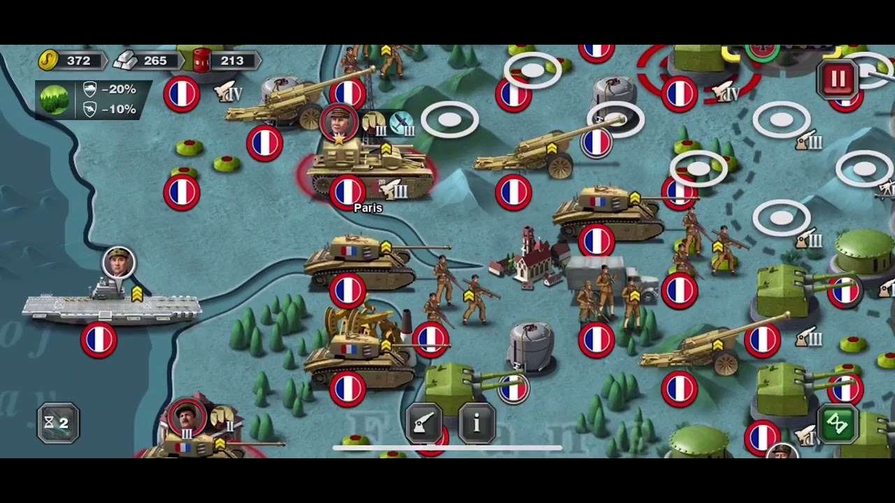 World Conqueror 3 operation blitzkreig with max level technologies and best generals