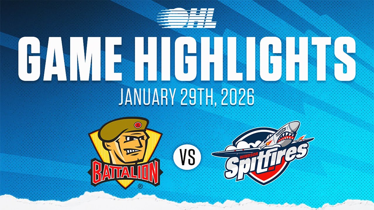 Основные моменты матча OHL: North Bay Battalion против Windsor Spitfires, 29 января 2026 г.