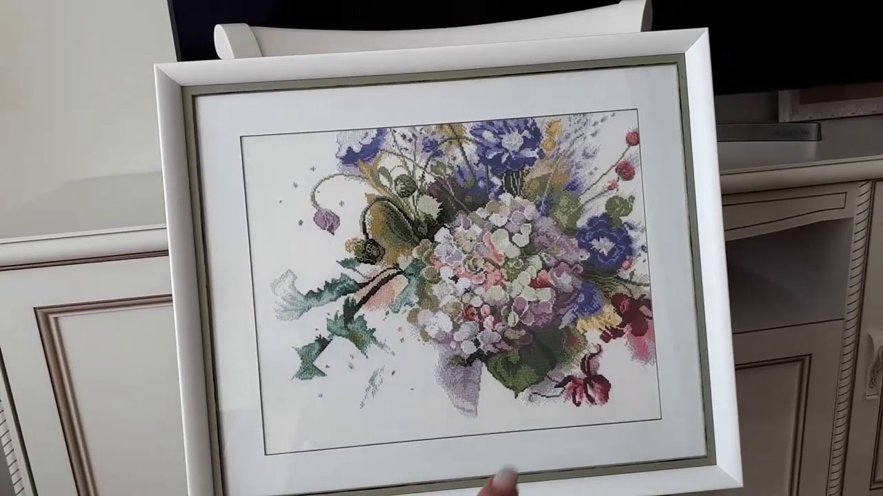 Вышивальные новости: Оформление вышивки Thea gouverneur, LanArte Hydrangea.
