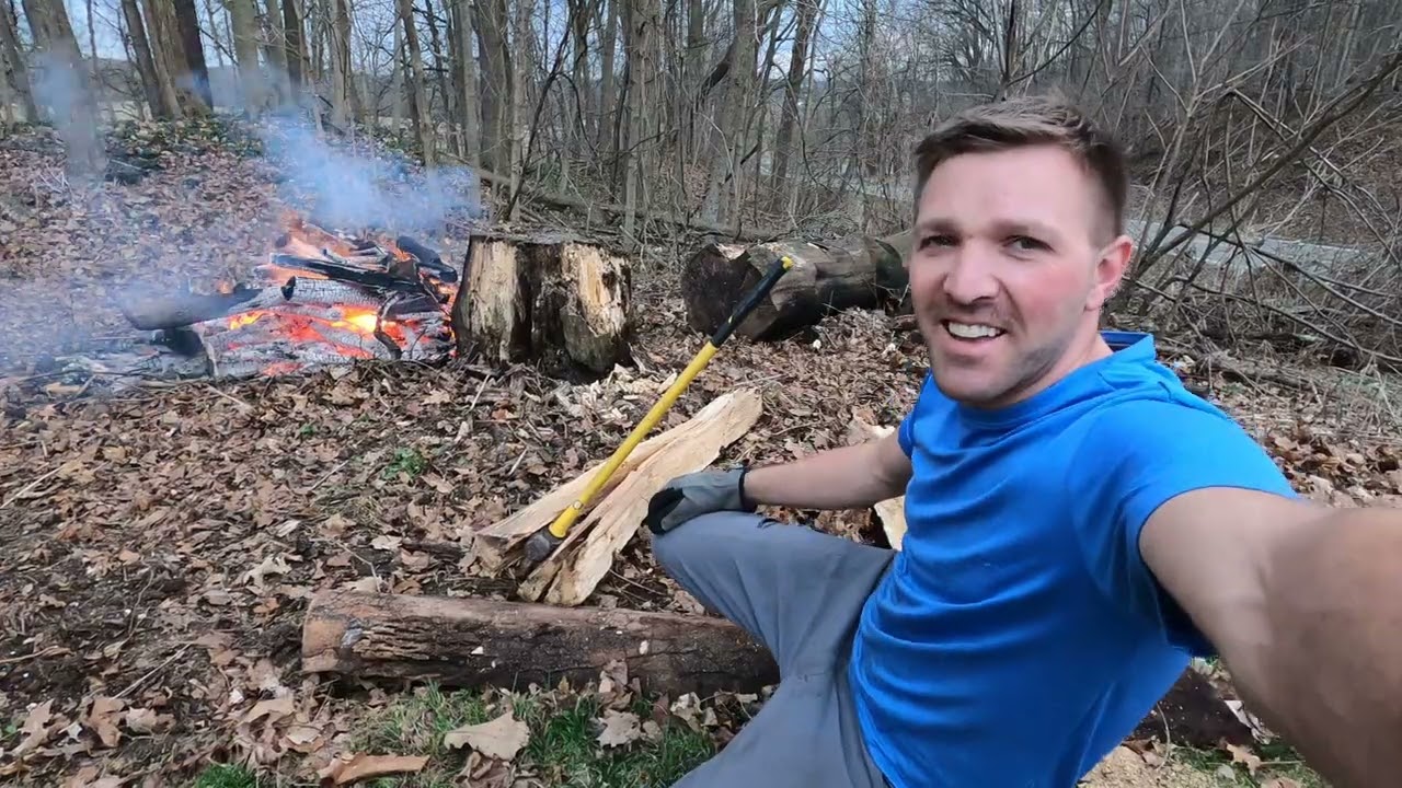 Cleaning Up A Fallen Tree And Yard Work..