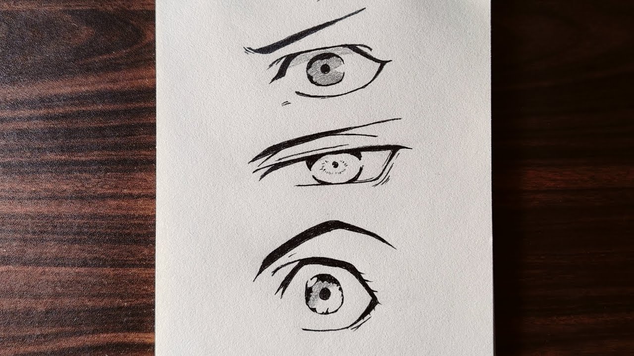 How to draw anime eyes | easy step by step tutorial