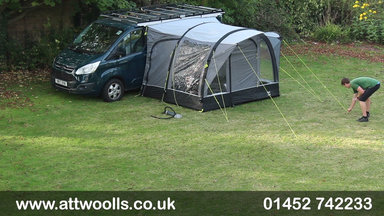 Kampa Sprint Air Driveaway Awning Pitching & Packing (Real Time) Video