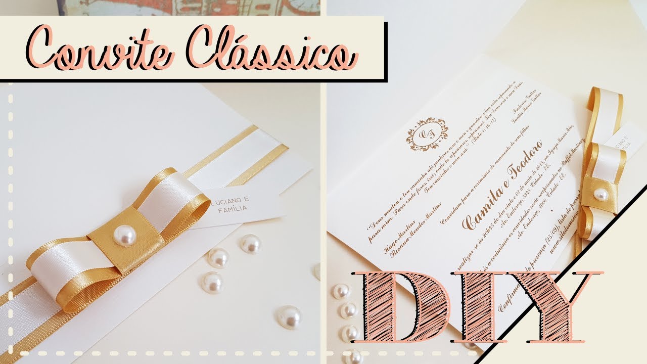 Como fazer Convite de Casamento Clássico? DIY | Faça você mesmo | Tutoriais [casamento]