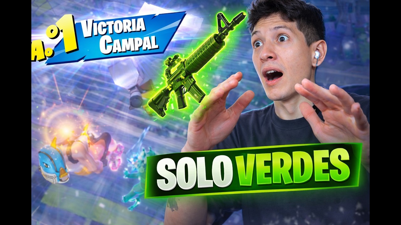 ¿Se puede ganar SOLO con armas VERDES? 🟢 | Reto Fortnite