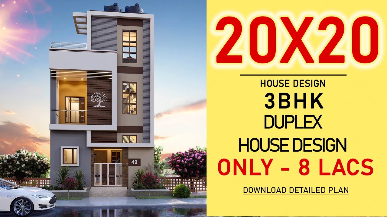 20x20 House Plan | Low Budget House Design | 3BHK | 20*20 3D House Design | HouseDoctorZ