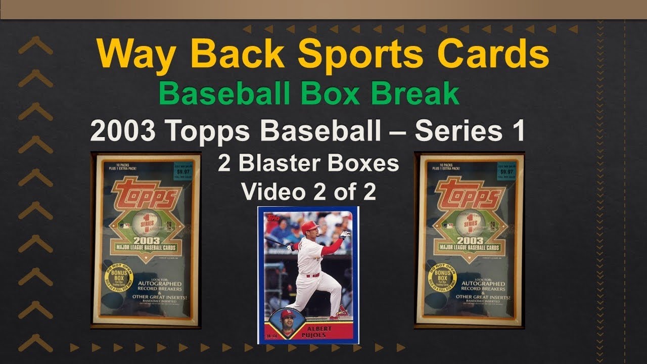 2003 Topps Baseball Series 1 Vintage Cards - Box Break 2 of 2 - 22 Packs