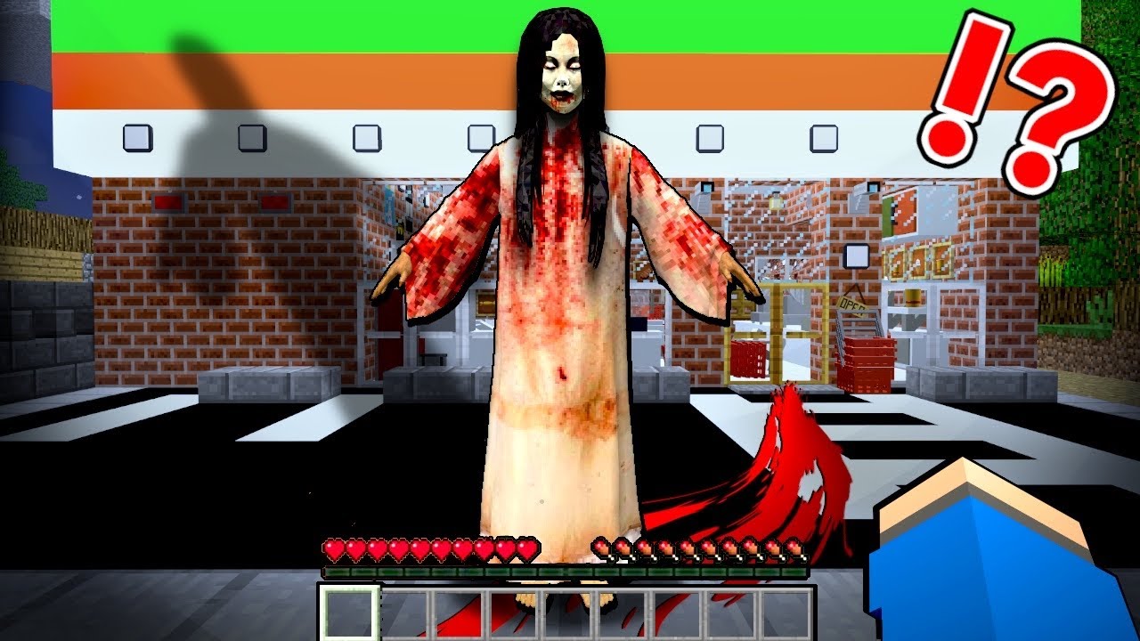 深夜のコンビニバイトでオバケに襲撃されるマインクラフト😱【マイクラ まいくら】ぽっぴんず