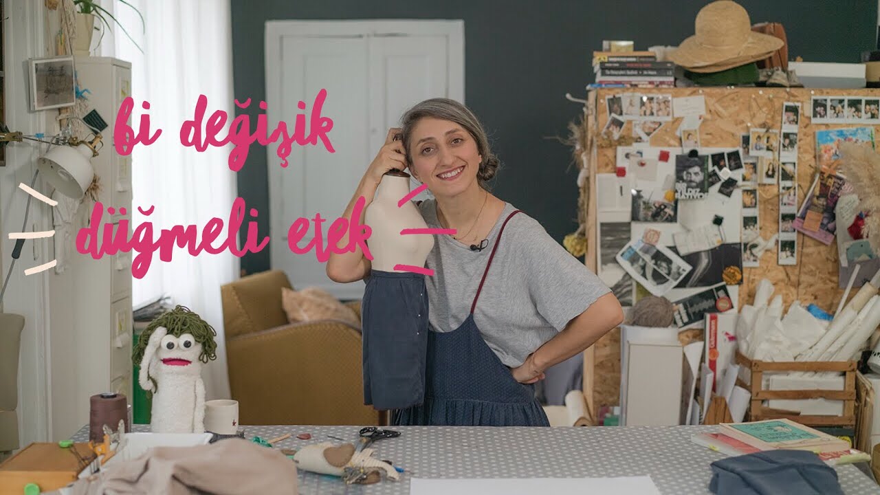 Önden Düğmeli Etek | Bi Değişik Dikiş Okulu