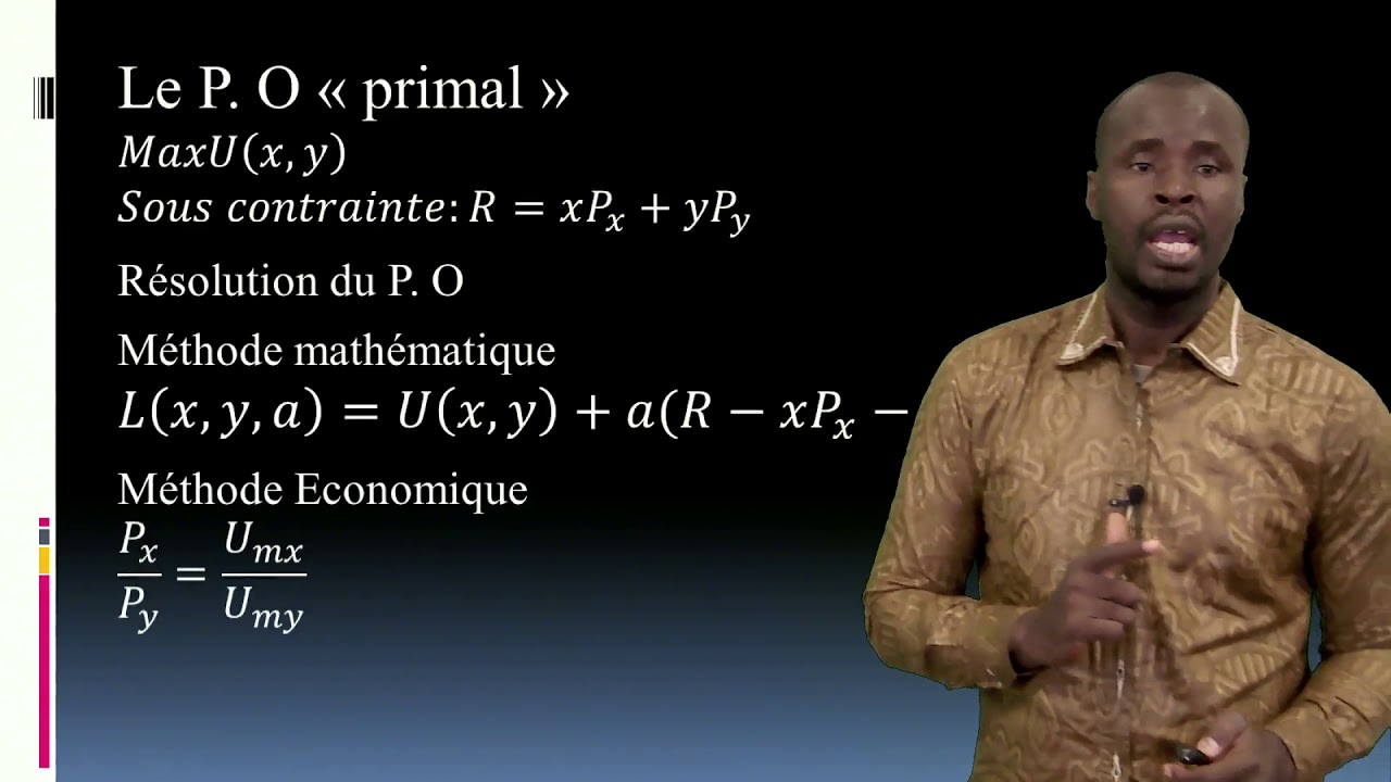Micro économie La théorie du consomateur L'optimum du consommateur