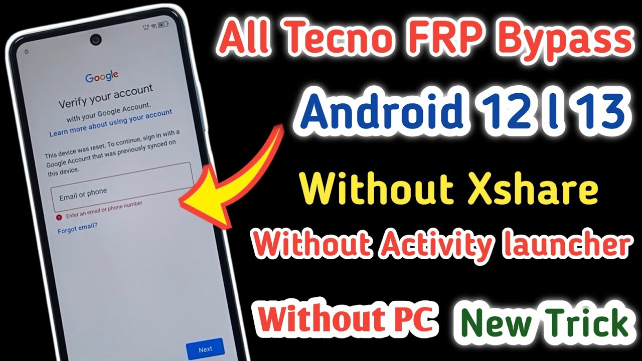 2024 ! All Tecno Android 12 | 13 Frp Unlock/Bypass Google Ac Lock Without Pc | ❌ Activity launcher