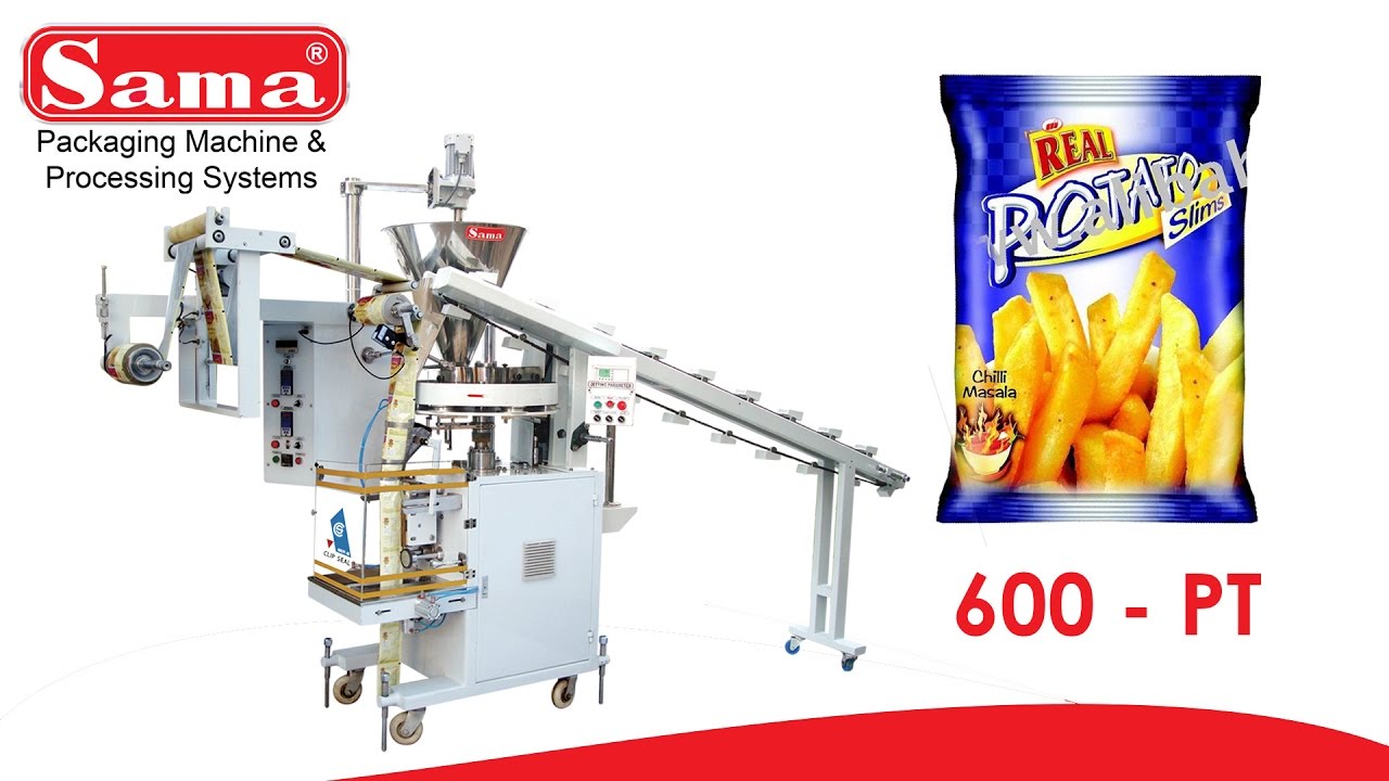 Snacks Packing Machine - 600 PT BE | Sama Engineering