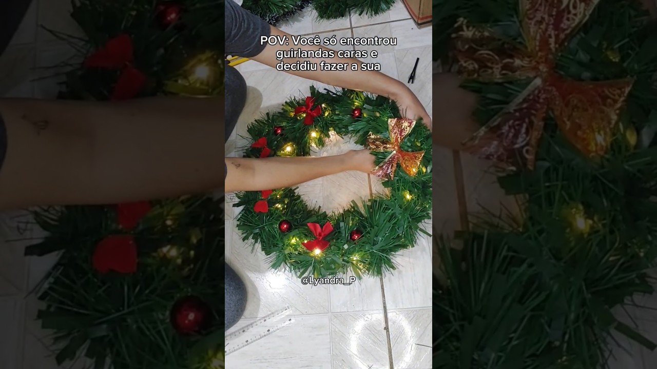 DIY Guirlanda de Natal | Christmas Garland 🎄 #guirlanda #enfeitesdenatal #diy #natal #christmas