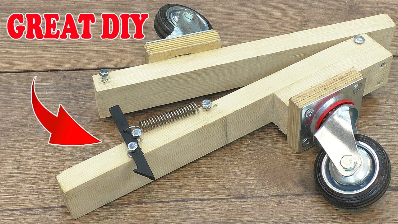 DIY Retractable Casters Wheels - A Simple And Effective Solution!
