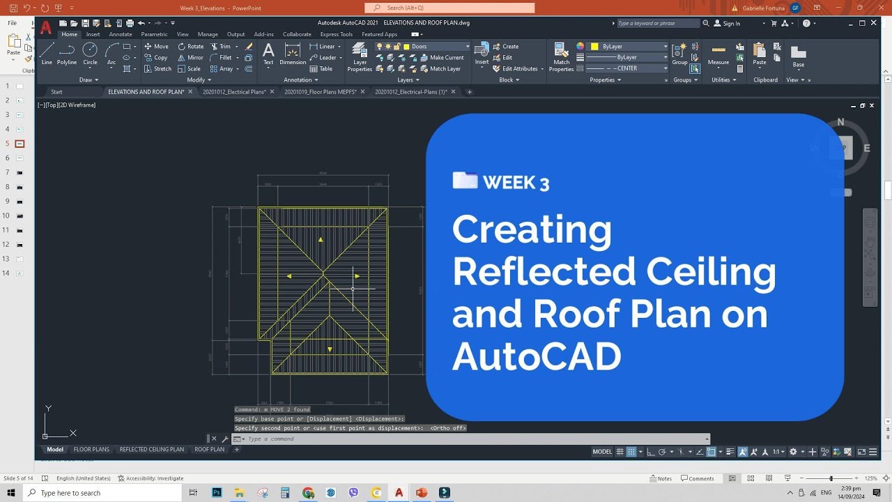 AutoCAD - Creating Reflected Ceiling and Roof Plan