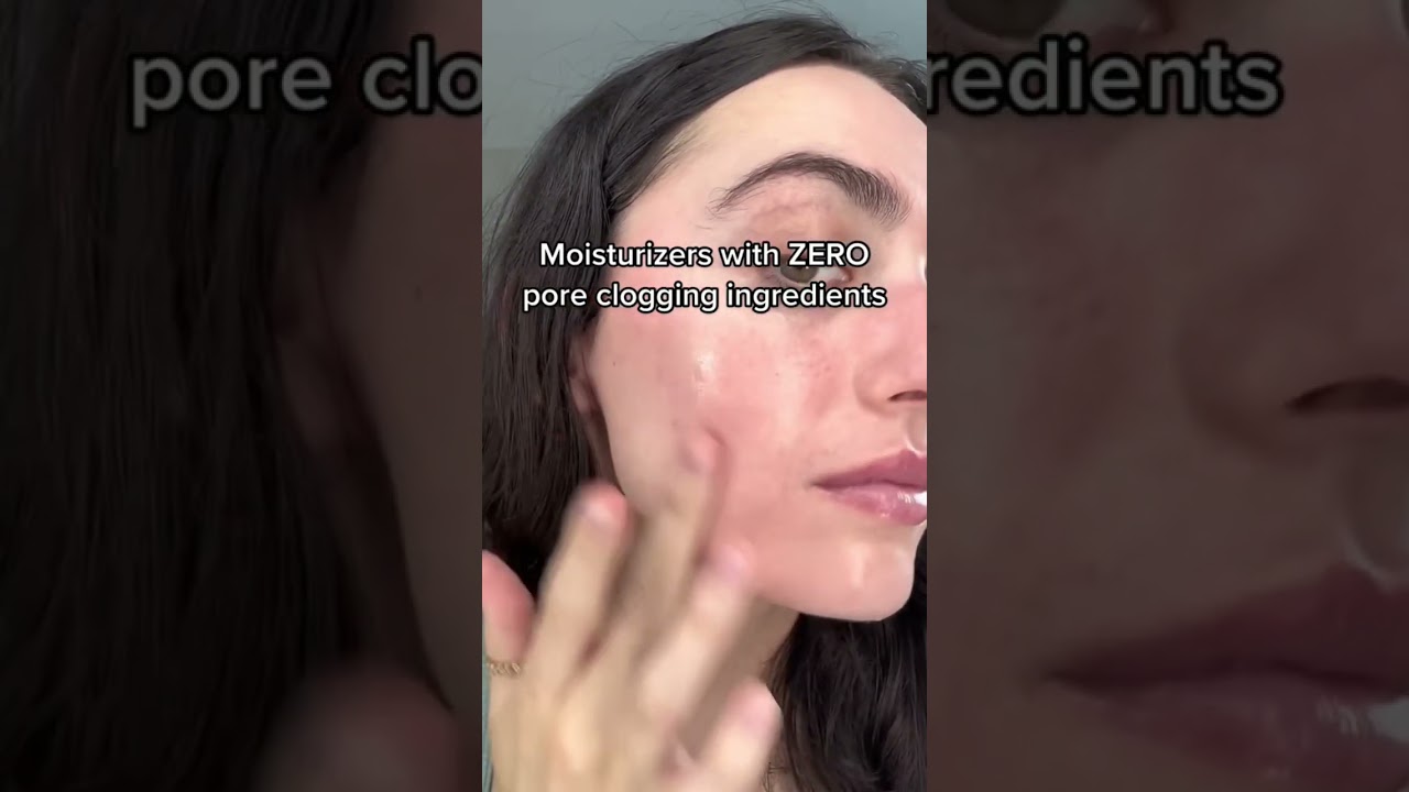 Moisturizers with zero pore clogging ingredients #shorts #acne #skincare