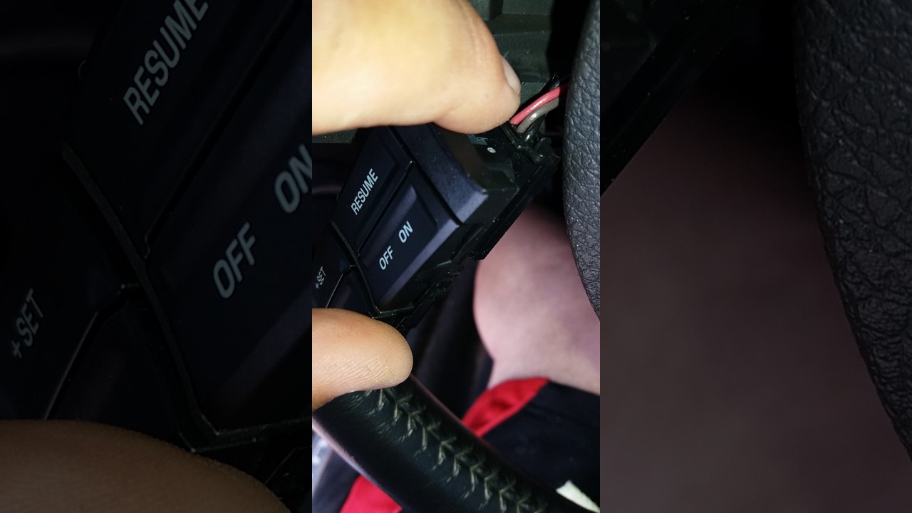 Steering wheel cruise control switch installation.
