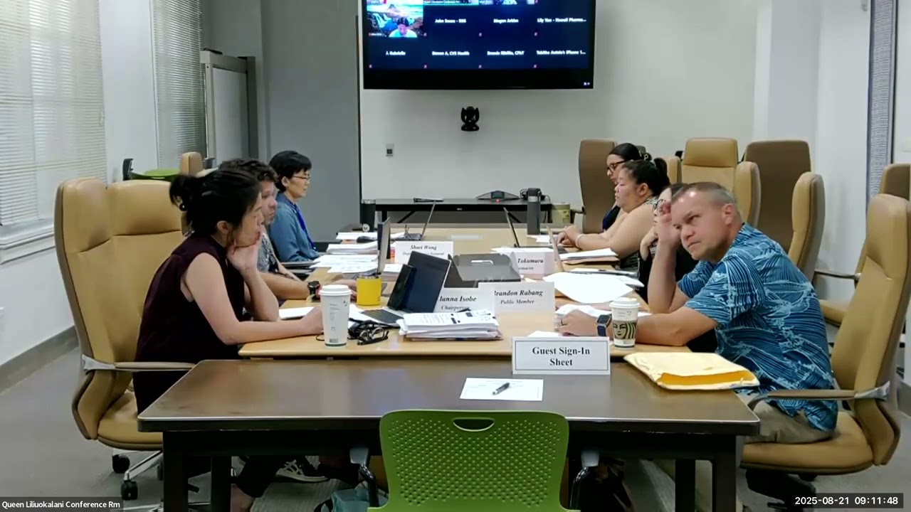 Board of Pharmacy Meeting on August 21, 2025