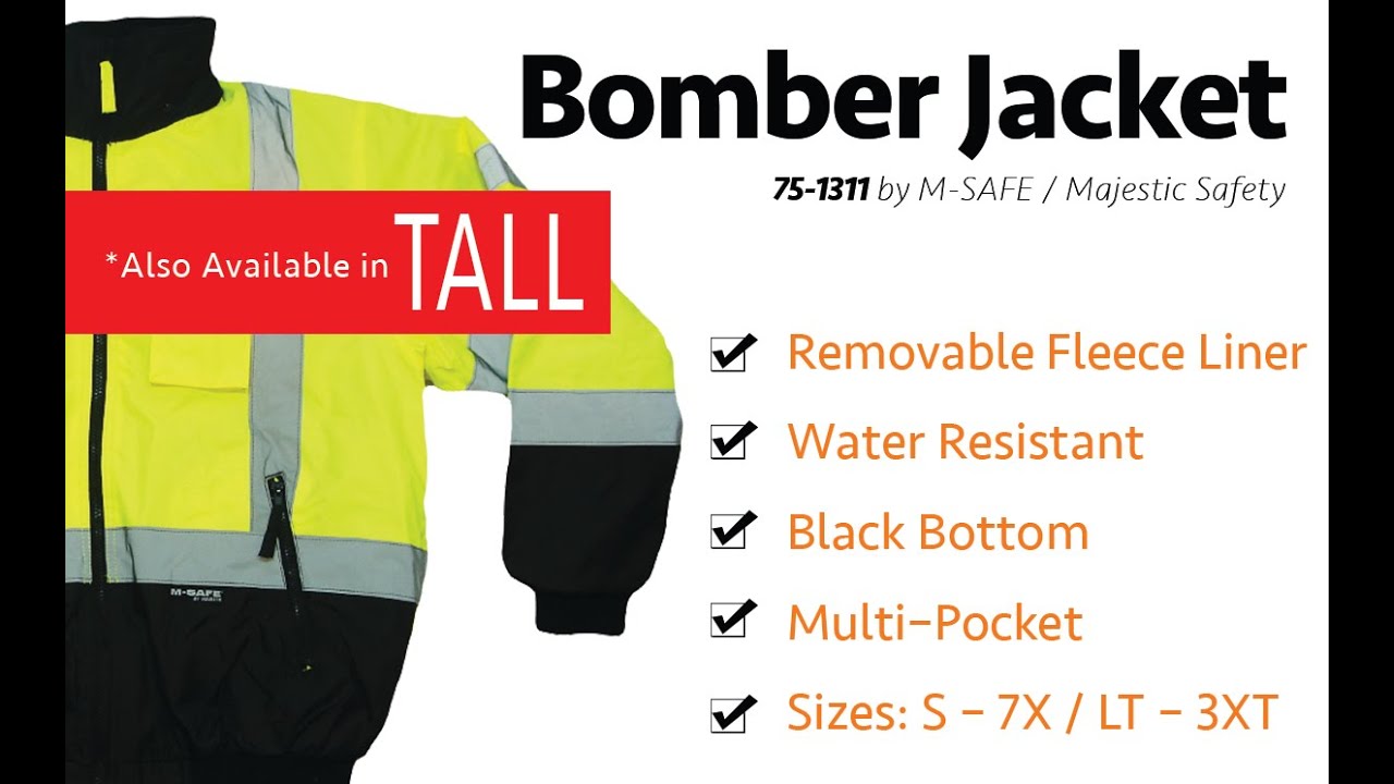 Hi-Vis Bomber Jacket 75-1311, Review & Sizing Information