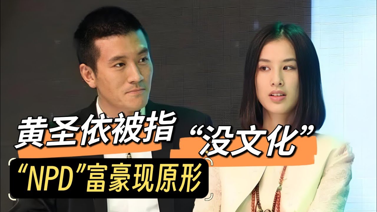 099NPD人格现实版：黄圣依被扬子当众直指“没文化”，亿万富豪综艺现形记，嫁入豪门的风险有多大？