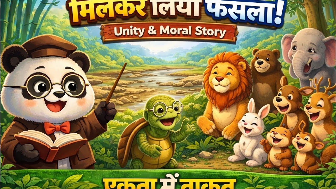 जब जंगल में पानी खत्म होने लगा | Unity Moral Story in Hindi for Kids