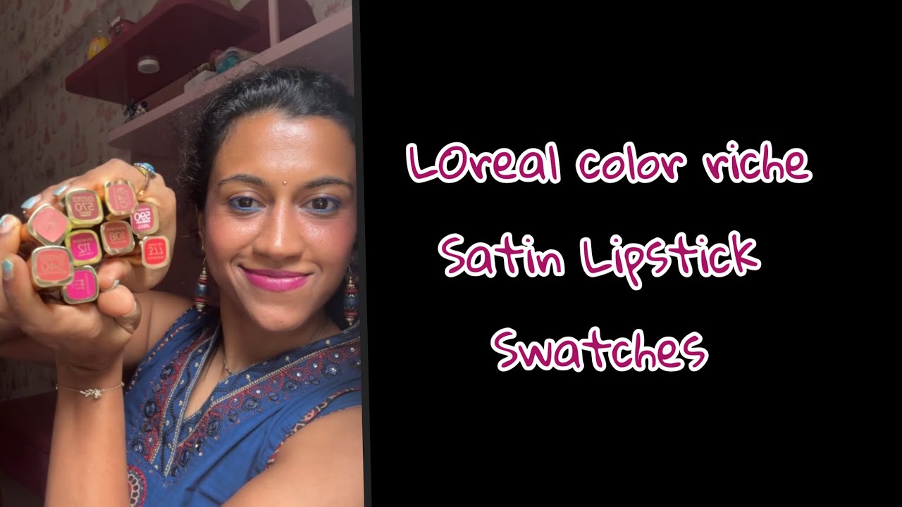 Here with another set of swatches this time it’s from @lorealparisindia color riche satin lipstick