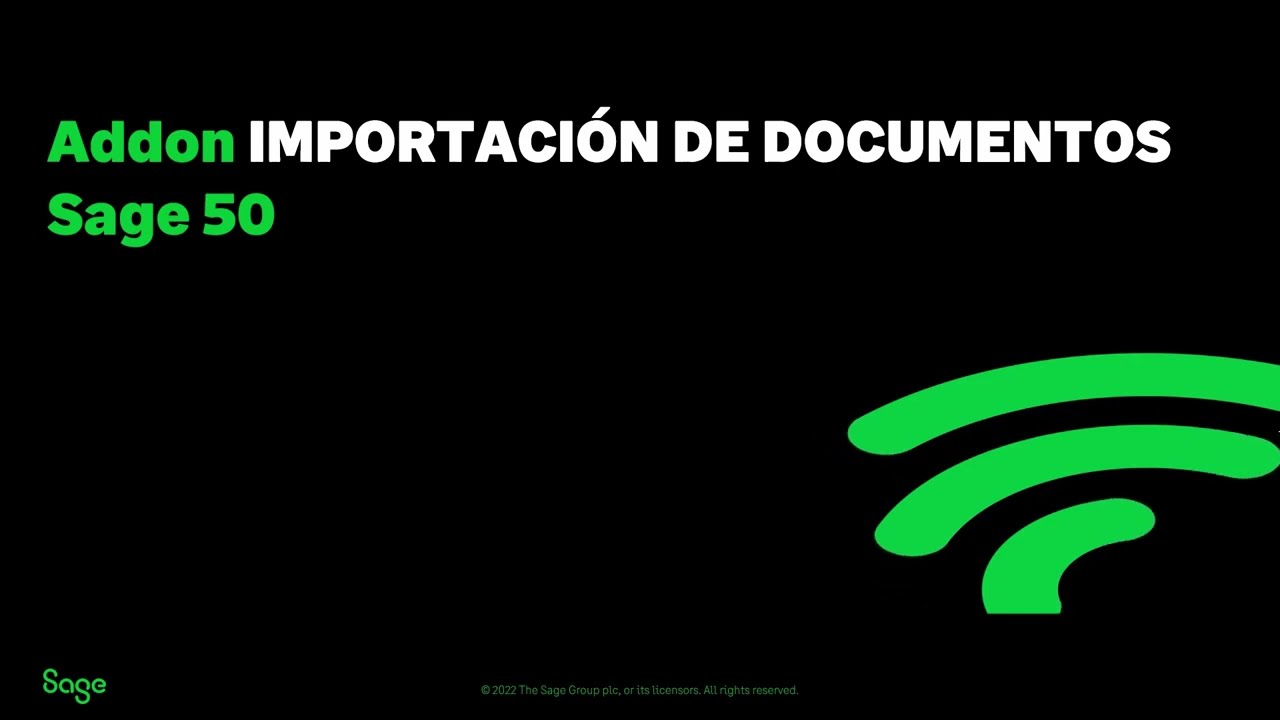 Importación de documentación Sage 50