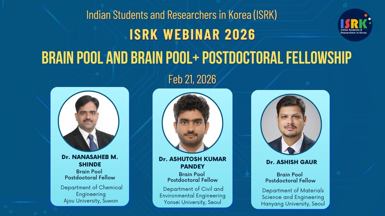 Brain Pool and Brain Pool+ Postdoctoral Fellowship Korea 2026