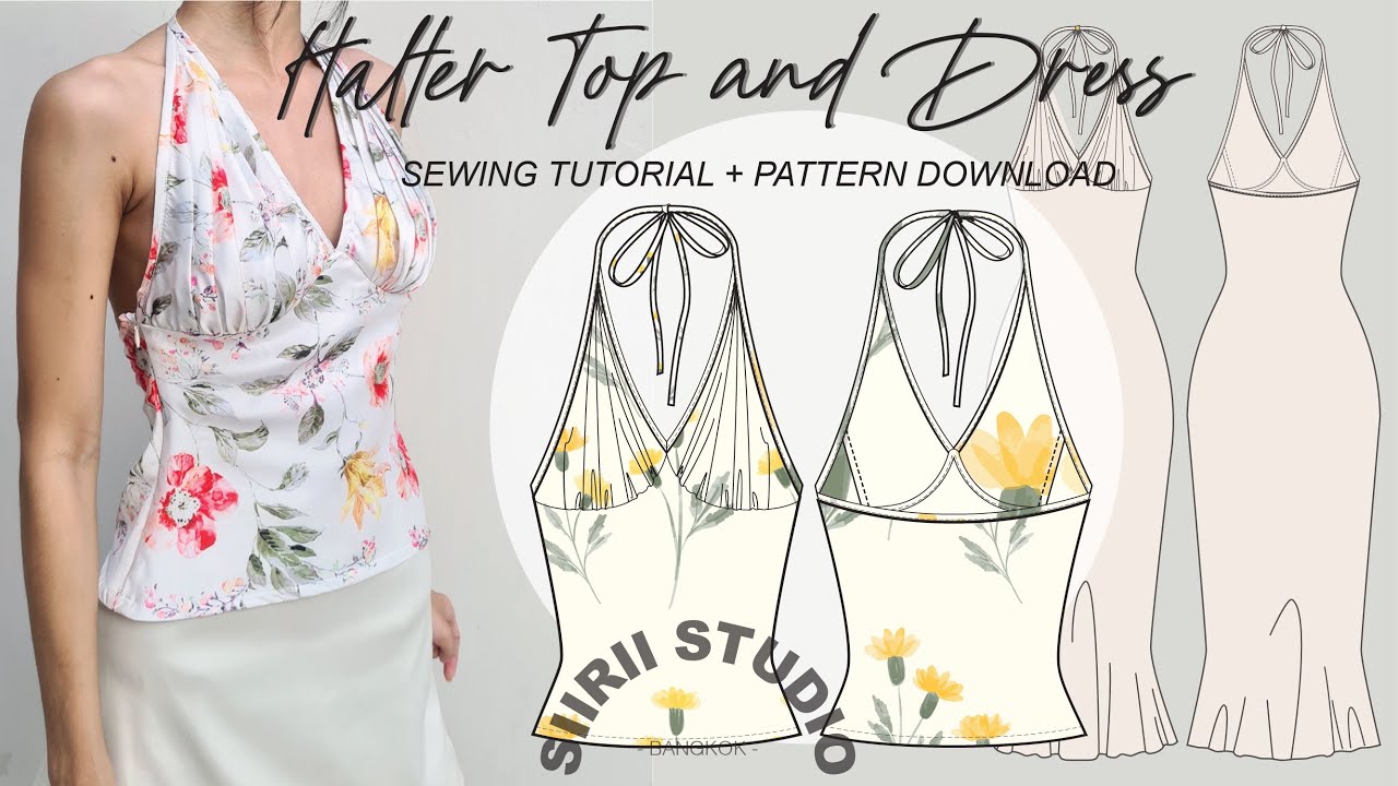 Halter Top Sewing Tutorial + Pattern download