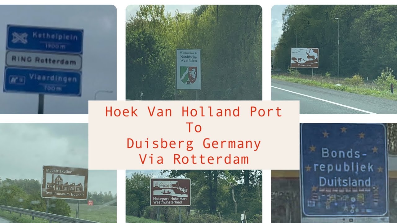 Hook Of Holland Port to Duisberg Germany driving video #duisburg #hoekvanholland #port #travel