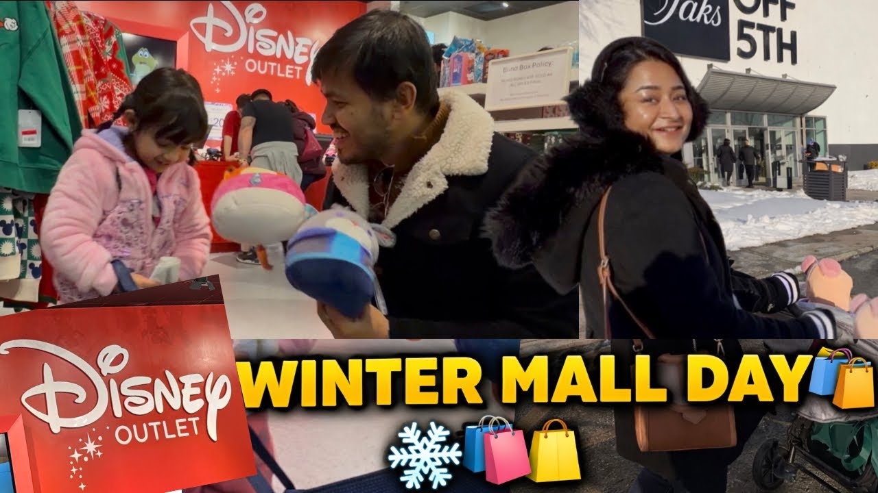Winter Mall Vlog ❄️ | Jersey Gardens Mall Shopping + Disney Store Fun || BIDESHI BENGALI