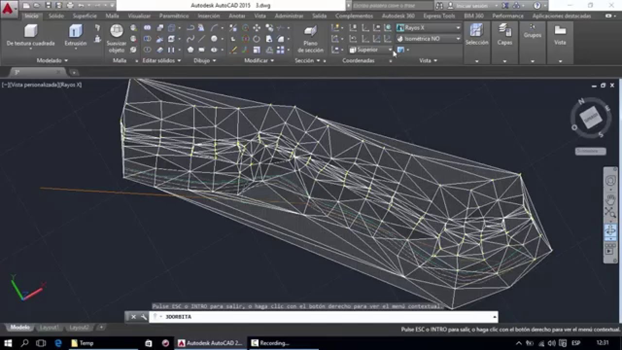 Triangulacion para Proyecto [Terreno natural y Camino]  [CivilCad]
