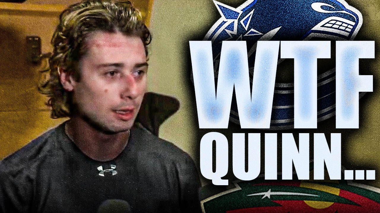 QUINN HUGHES THROWS SOME MASSIVE SHADE TOWARDS THE CANUCKS&hellip; THIS WAS UNCALLED FOR