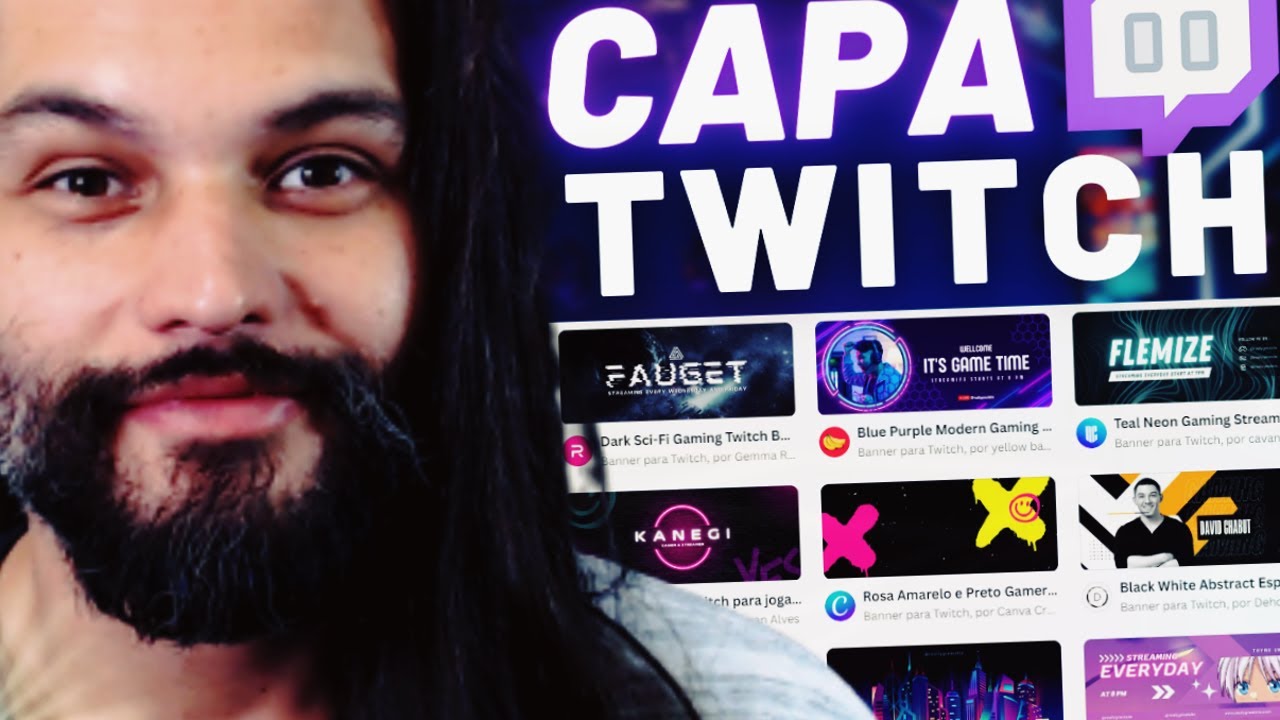 Como criar CAPA para TWITCH do ZERO no PASSO a PASSO! Baixe o seu BANNER TWITCH agora!