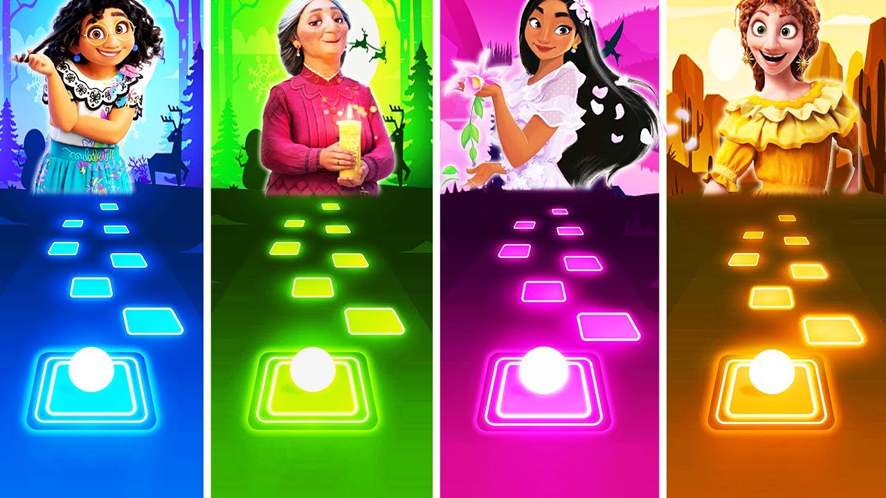 Encanto Mirabel Vs Alma Abuela Vs Isabela Vs Pepa - Tiles Hop EDM Rush! We Don't Talk About Bruno!
