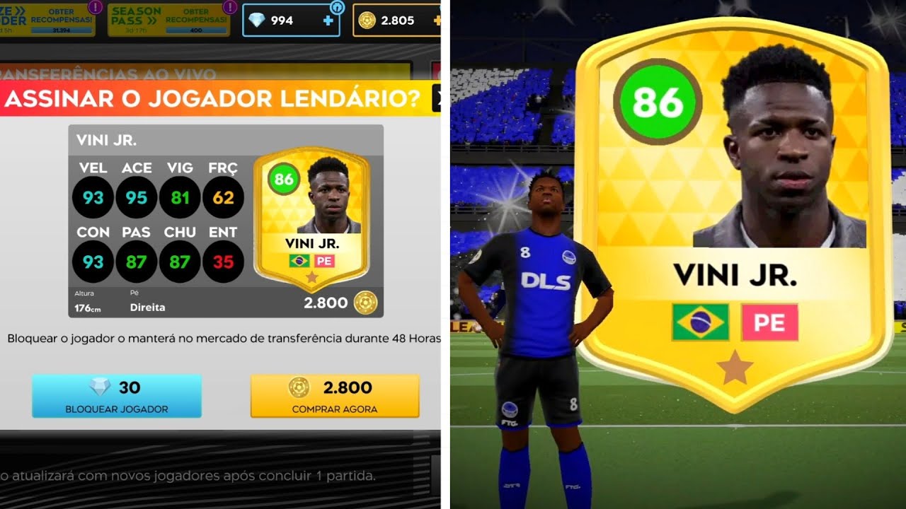 DLS 25 | Modo Carreira Londres FC #75 ( A Grande Estreia de Vinícius Jr. )
