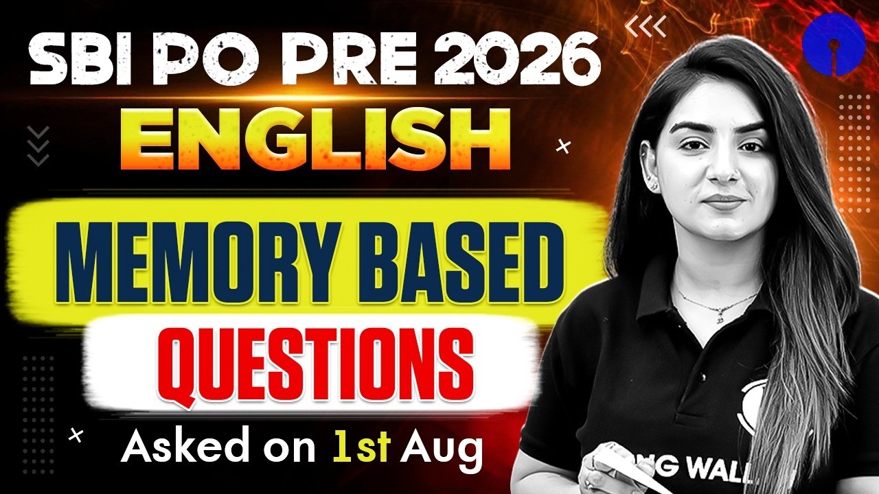 SBI PO 2026 English Memory Based Questions | 1st August All Important Questions