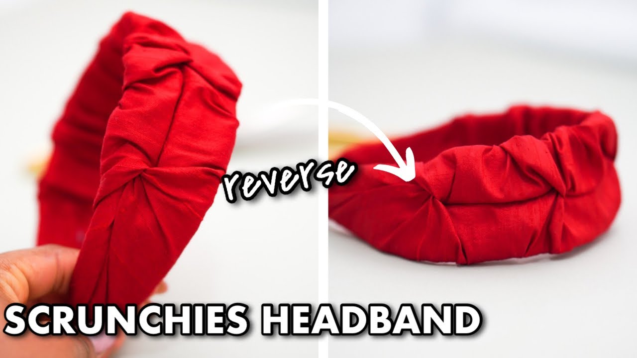 DIY reverse ruffled, scrunchie headband: With pretty tucks!