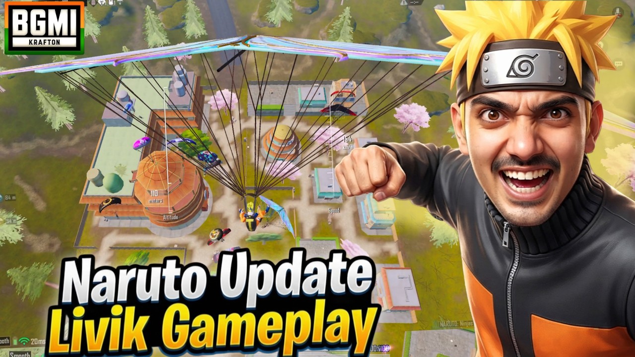 PLAYING FIRST TIME WITH NARUTO SET | Bgmi New 4.5 Naruto Update Livik Map Gameplay