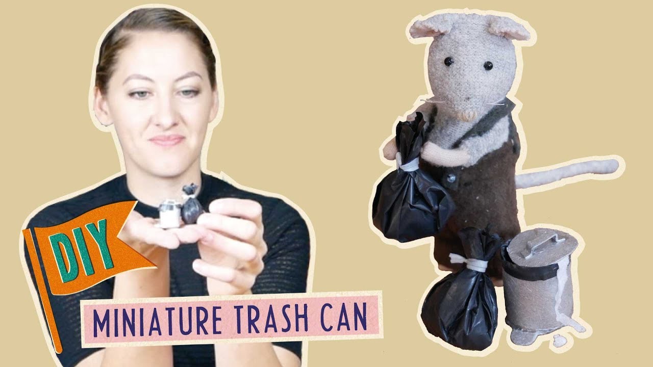 DIY miniature trash can | Mouse Mansion Tutorial