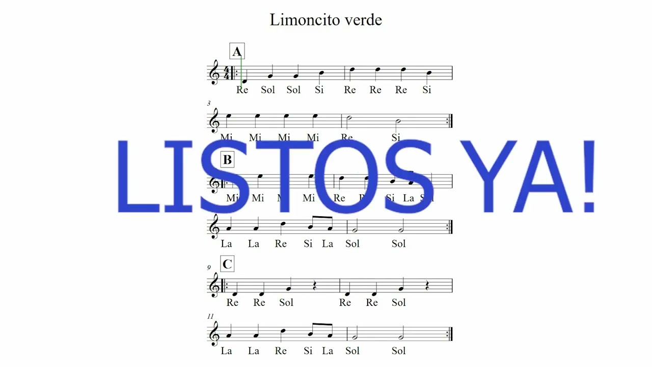 Limoncito verde - Partitura