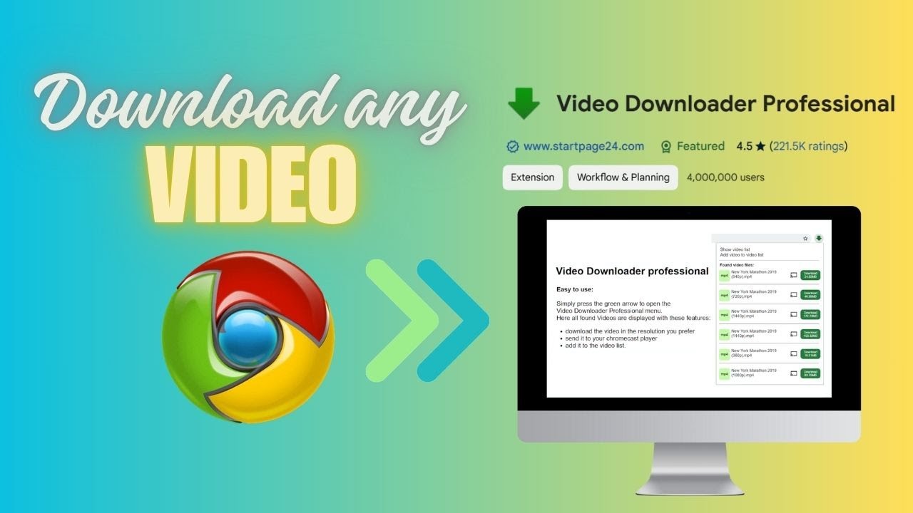 Download Any Video Easily with Video Downloader Professional | Free Chrome Extension