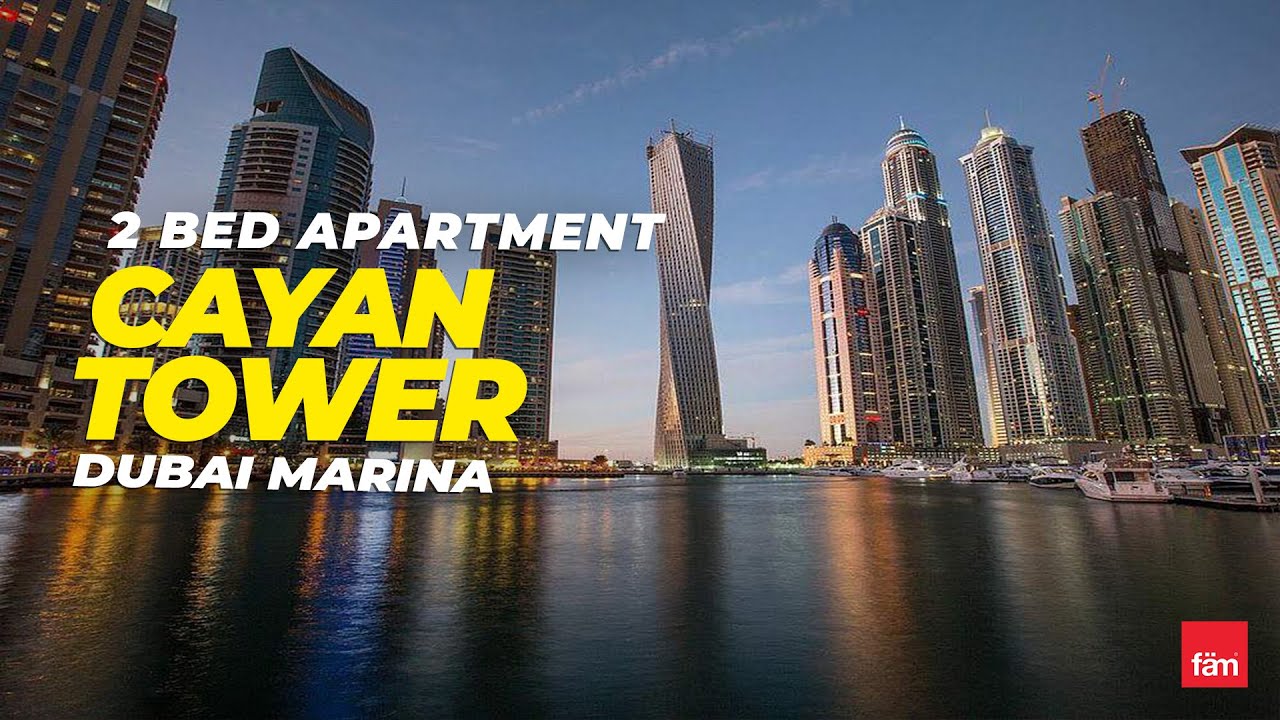 Large Layout 2 Bed Apartment with Full Maina View in Cayan Tower, Dubai Marina