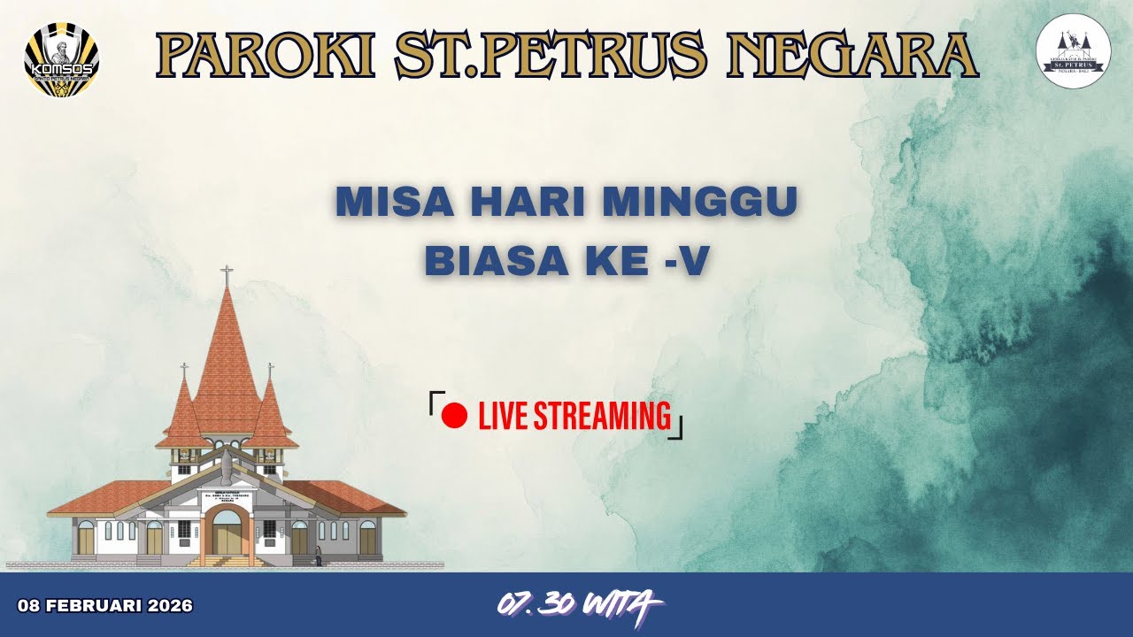MISA HARI MINGGU BIASA KE- V 08 FEBRUARI 2026 / PKL 07.30 WITA