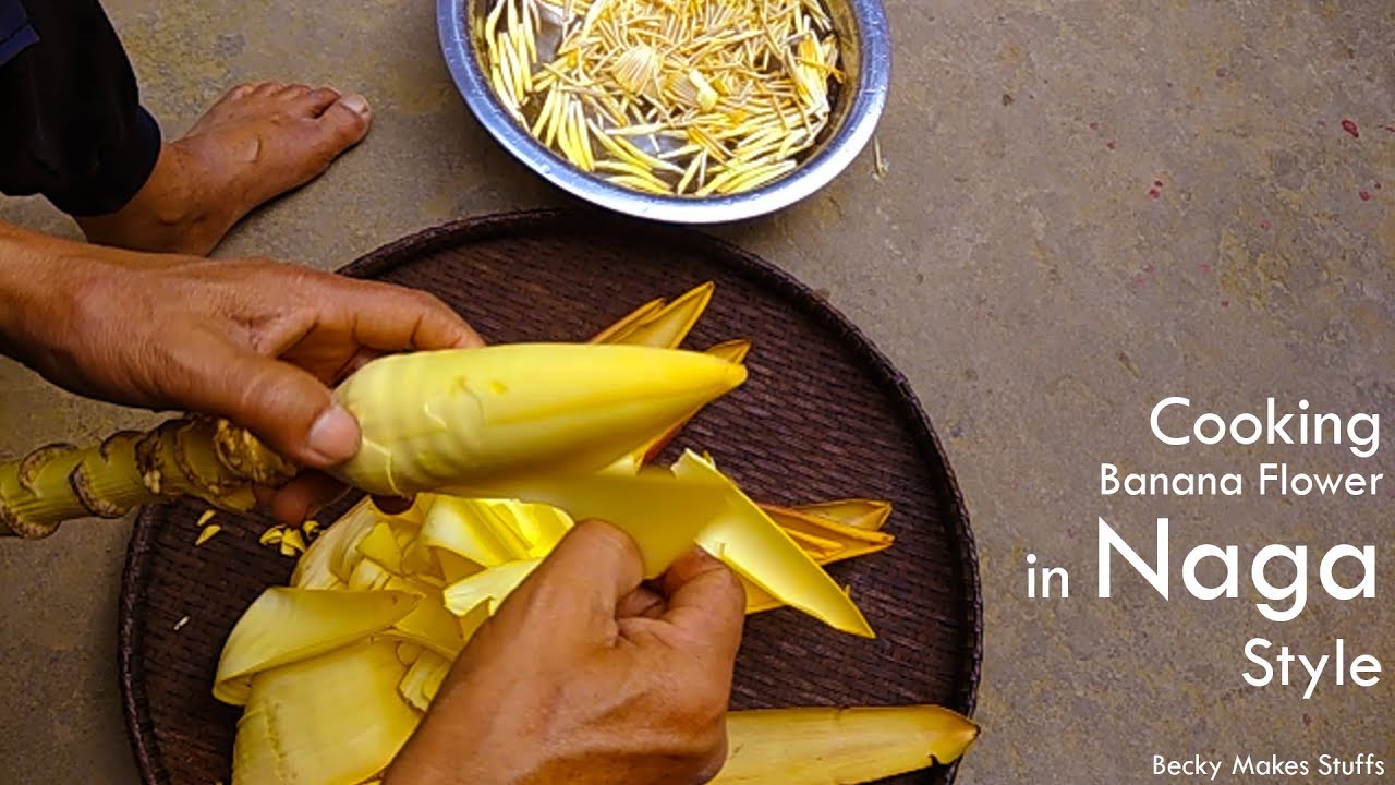 Cooking Banana Flower in Naga Style | Becky Makes Stuffs