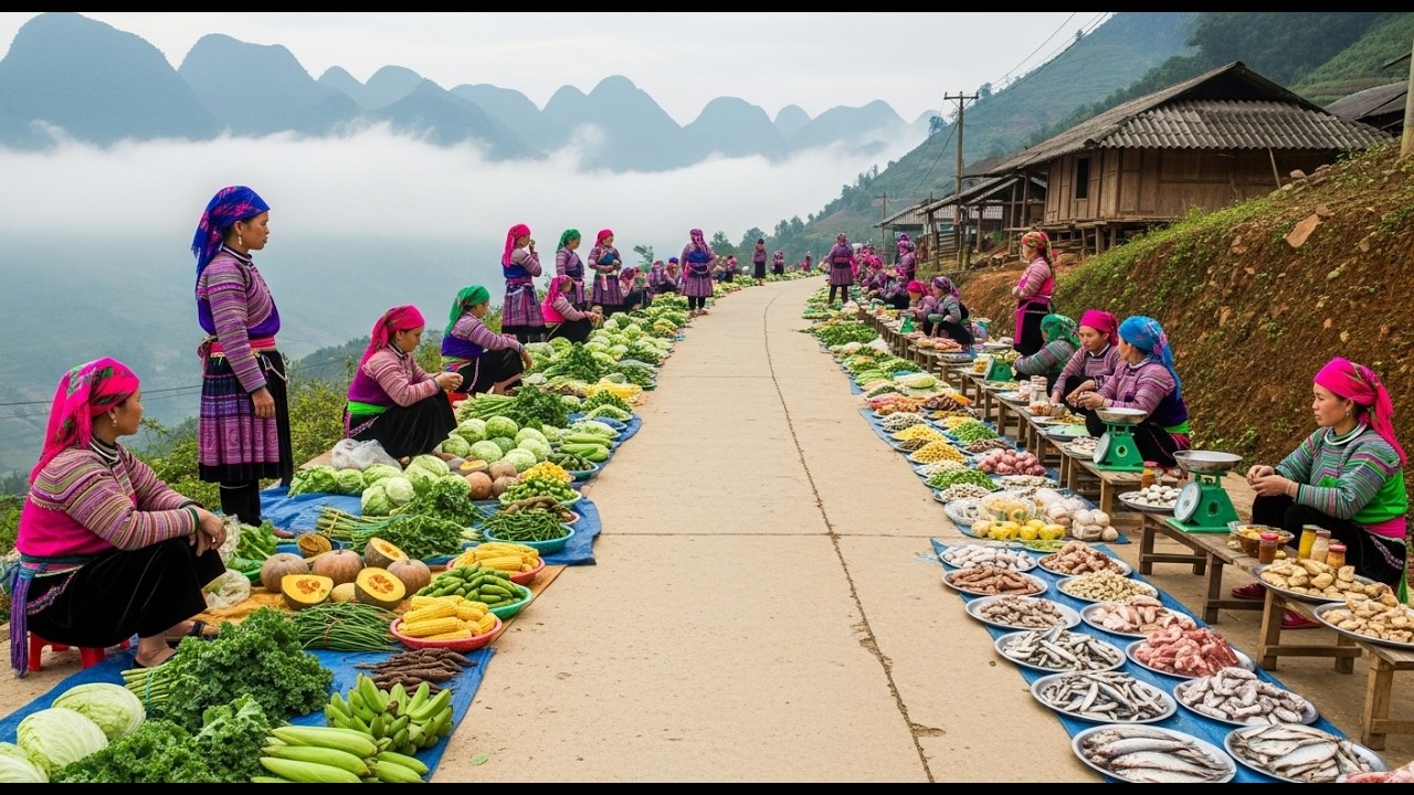 Chợ Phiên Tây Bắc -Chợ Bắc Hà Lào Cai Dịp Đầu Xuân Muôn Hoa Đua Nở
