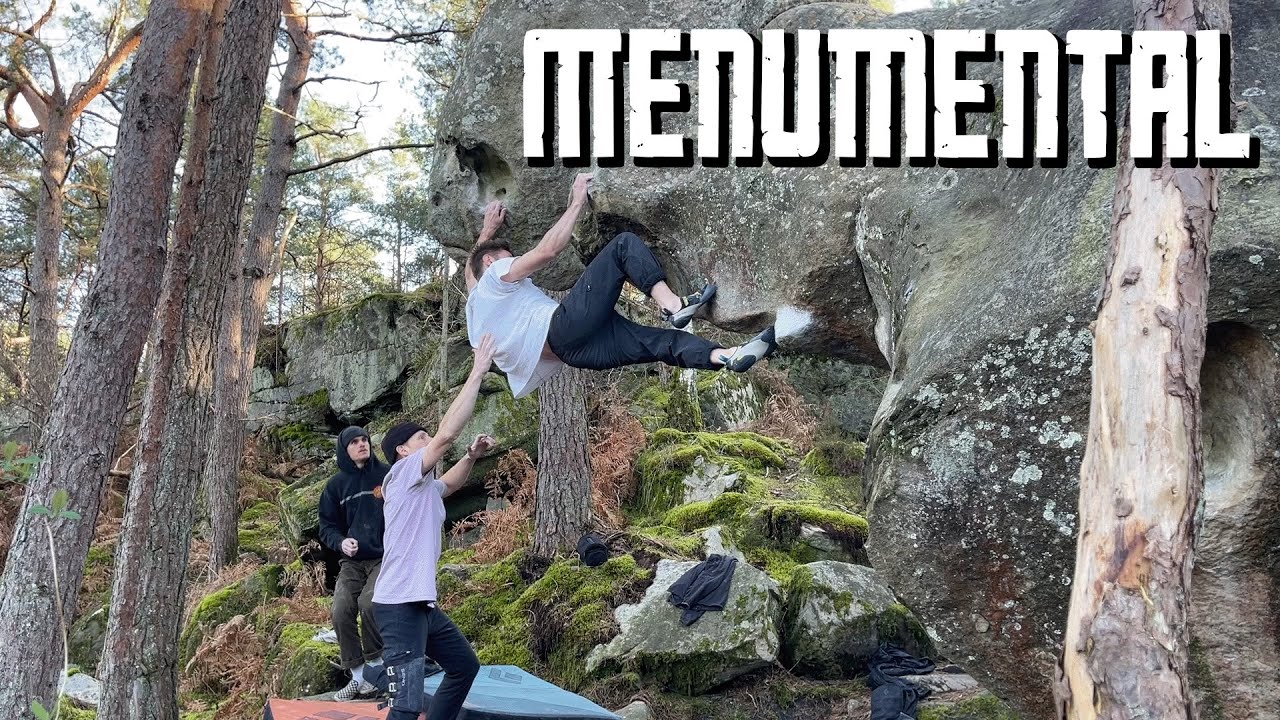 Menumental 7b+ - Rocher de la Salamandre; Fontainebleau